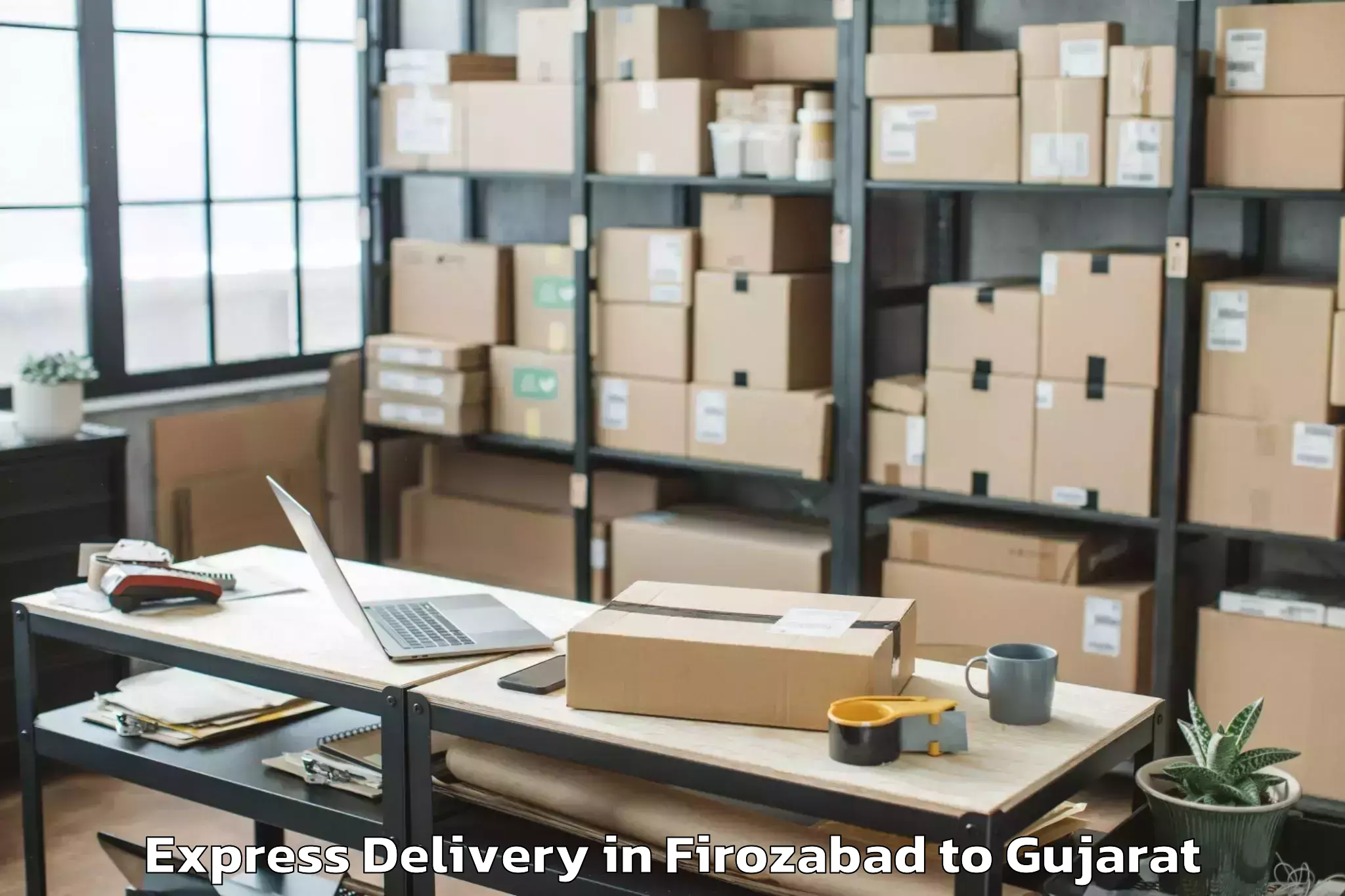 Reliable Firozabad to Bhabhar Express Delivery